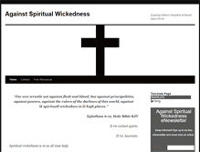 Tablet Screenshot of againstspiritualwickedness.com